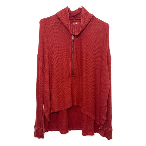 FP Movement Waffle Thermal Half Zip Top - Nutshell M - Picture 1 of 6